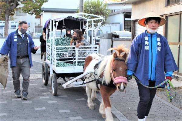 馬車に乗って下吉田・西裏地区を紹介の画像