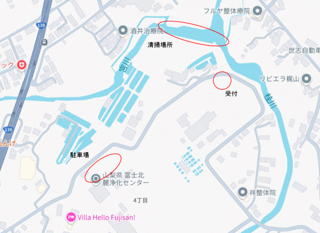 河川清掃　地図