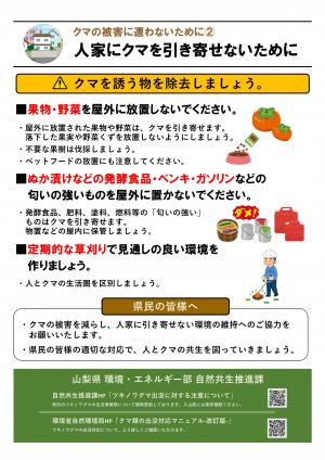 クマの被害に遭わないために②