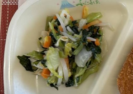 12月22日の給食のゆず香和えの写真