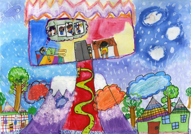 雪がかかってきれいな富士山