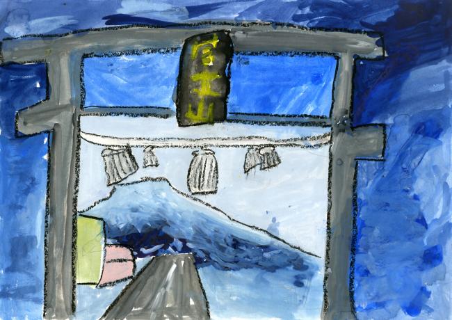 鳥居のむこうの富士山