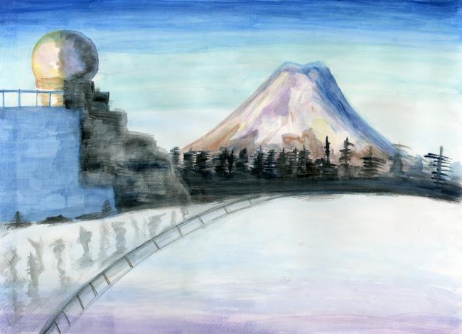 富士山とレーダードーム