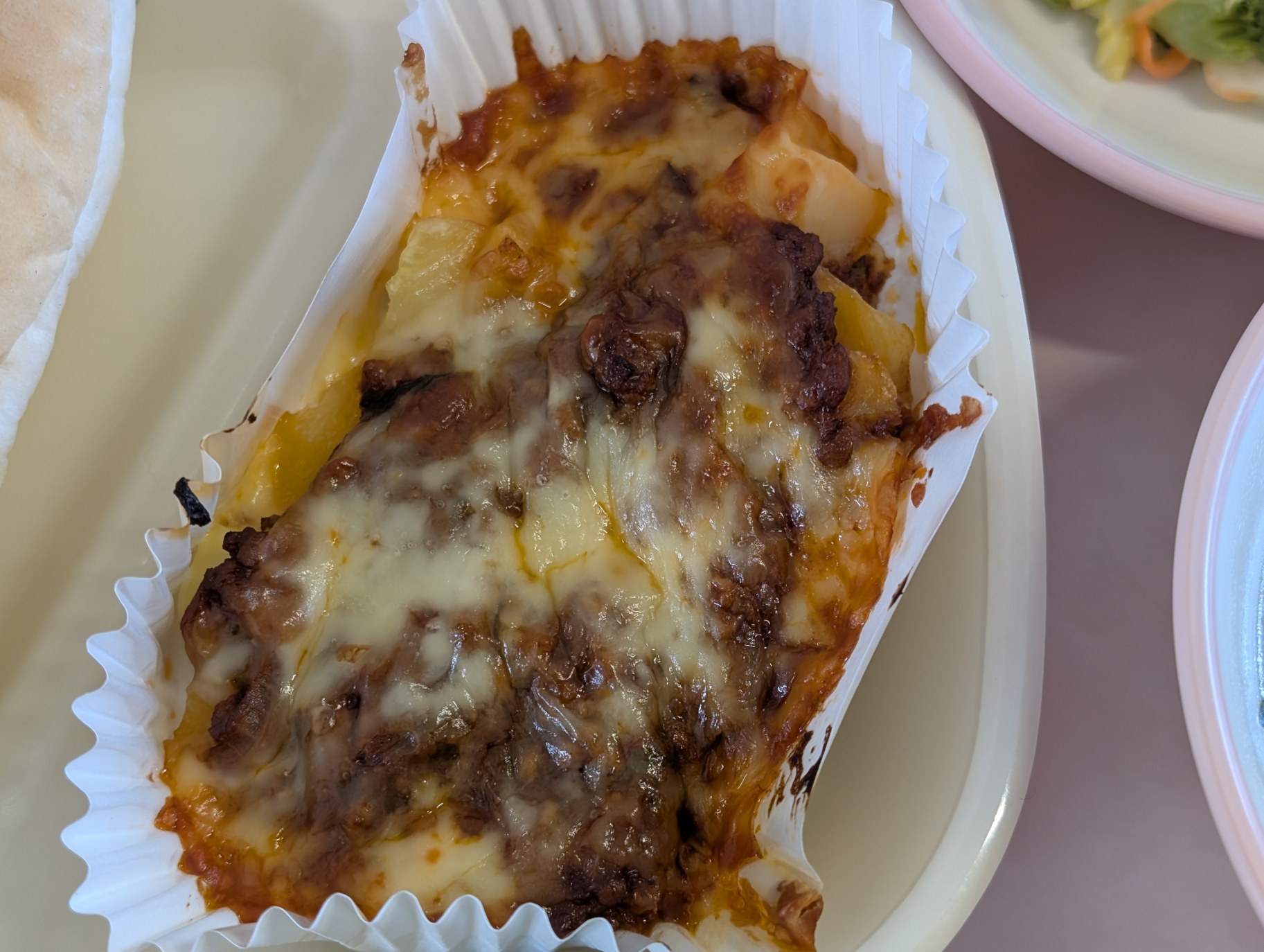 3月19日の給食のポテトミートグラタンの写真