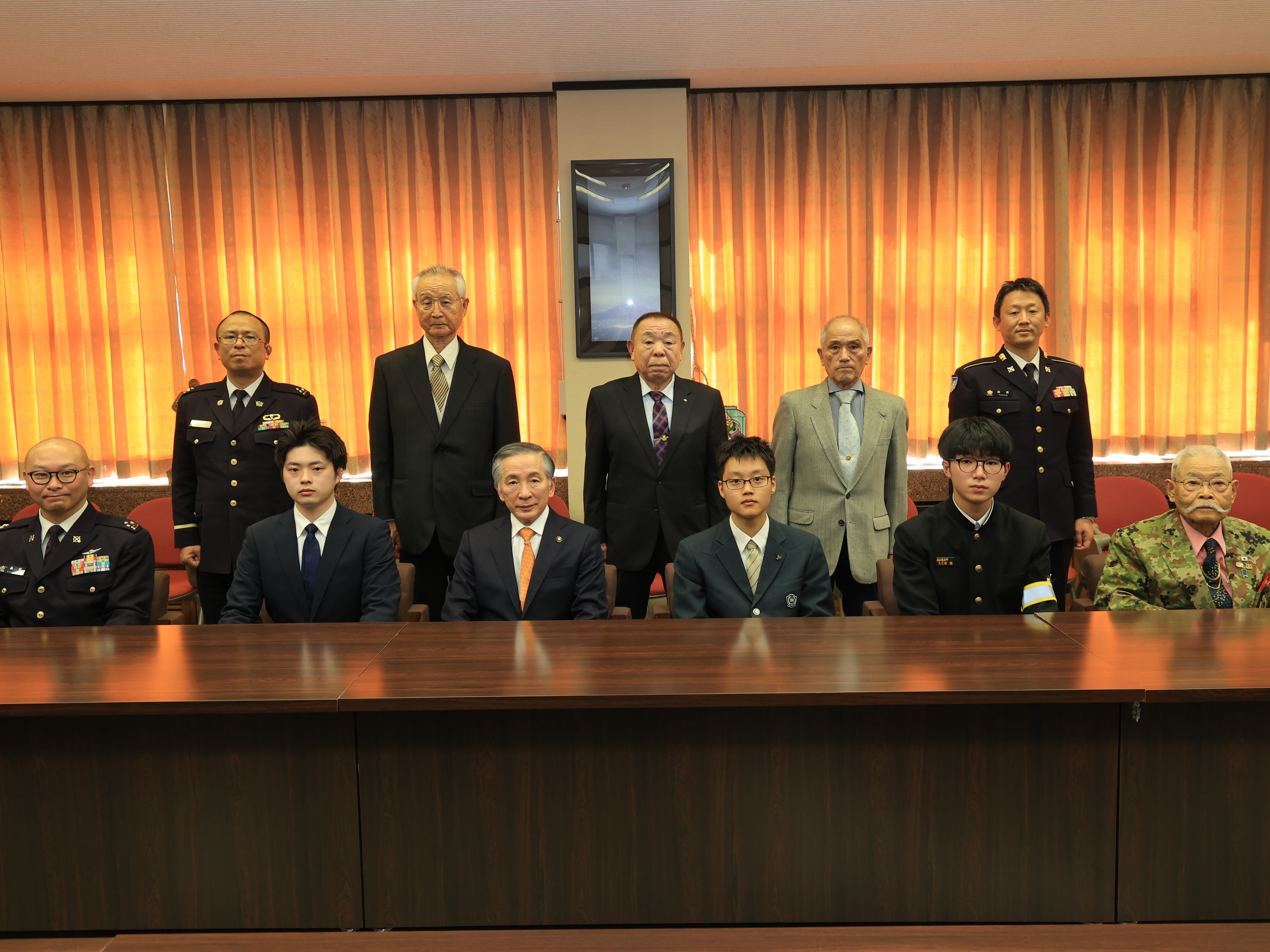 表敬訪問 自衛隊入隊予定者