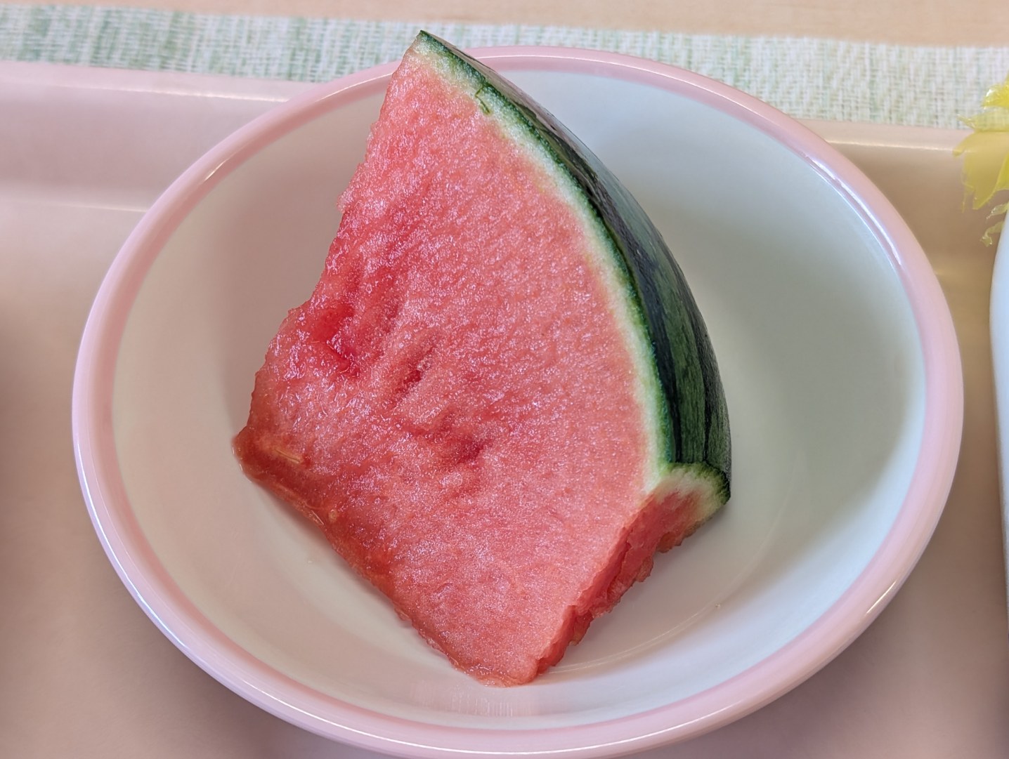7月2日の給食のすいか