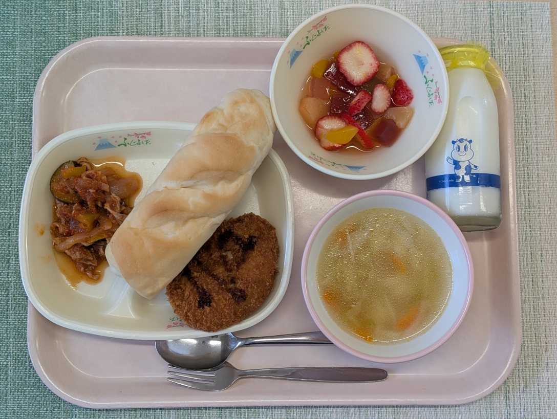 7月14日の給食の全体写真