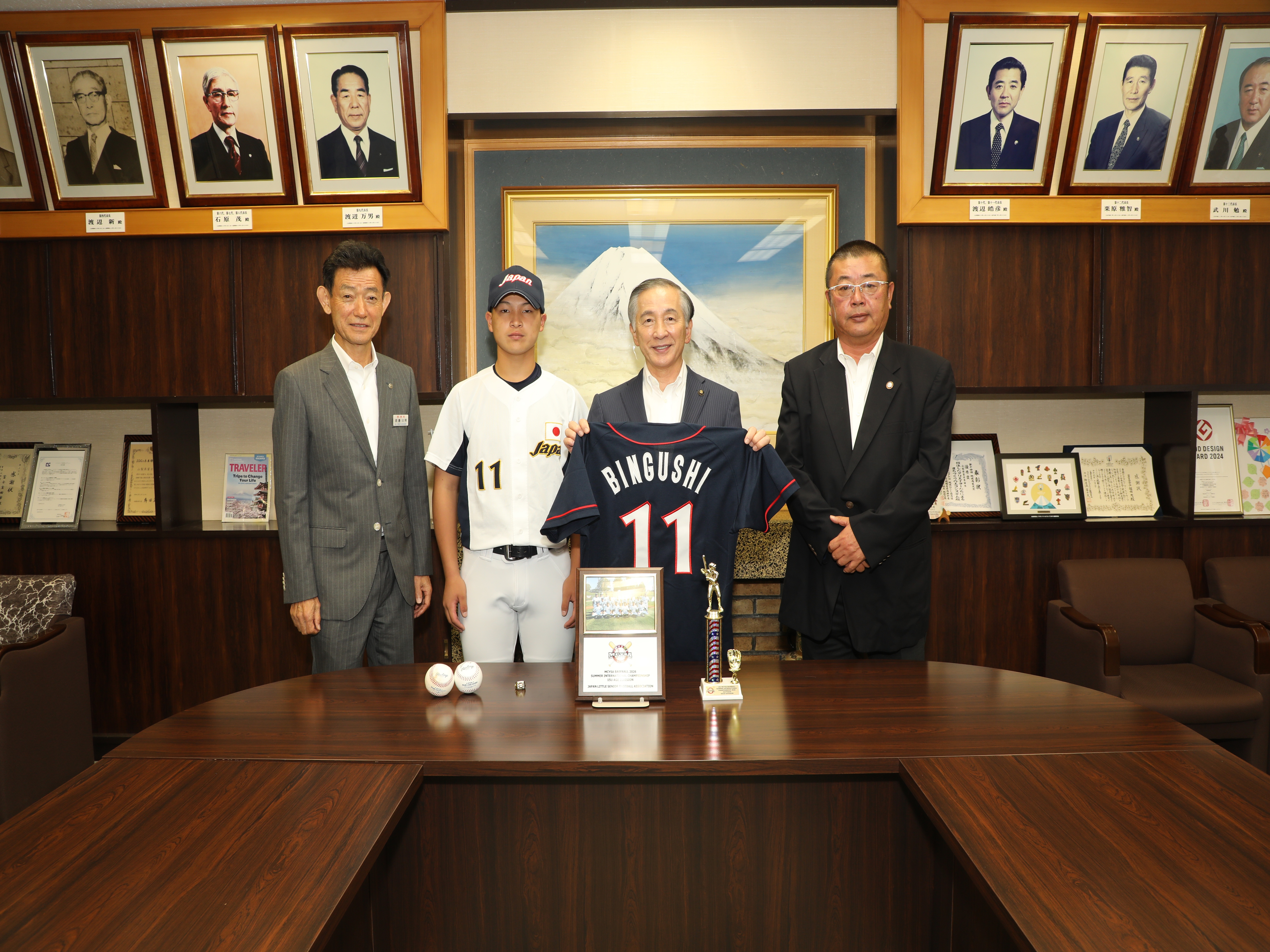 日本代表　鬢櫛琉蒼さん　表敬訪問